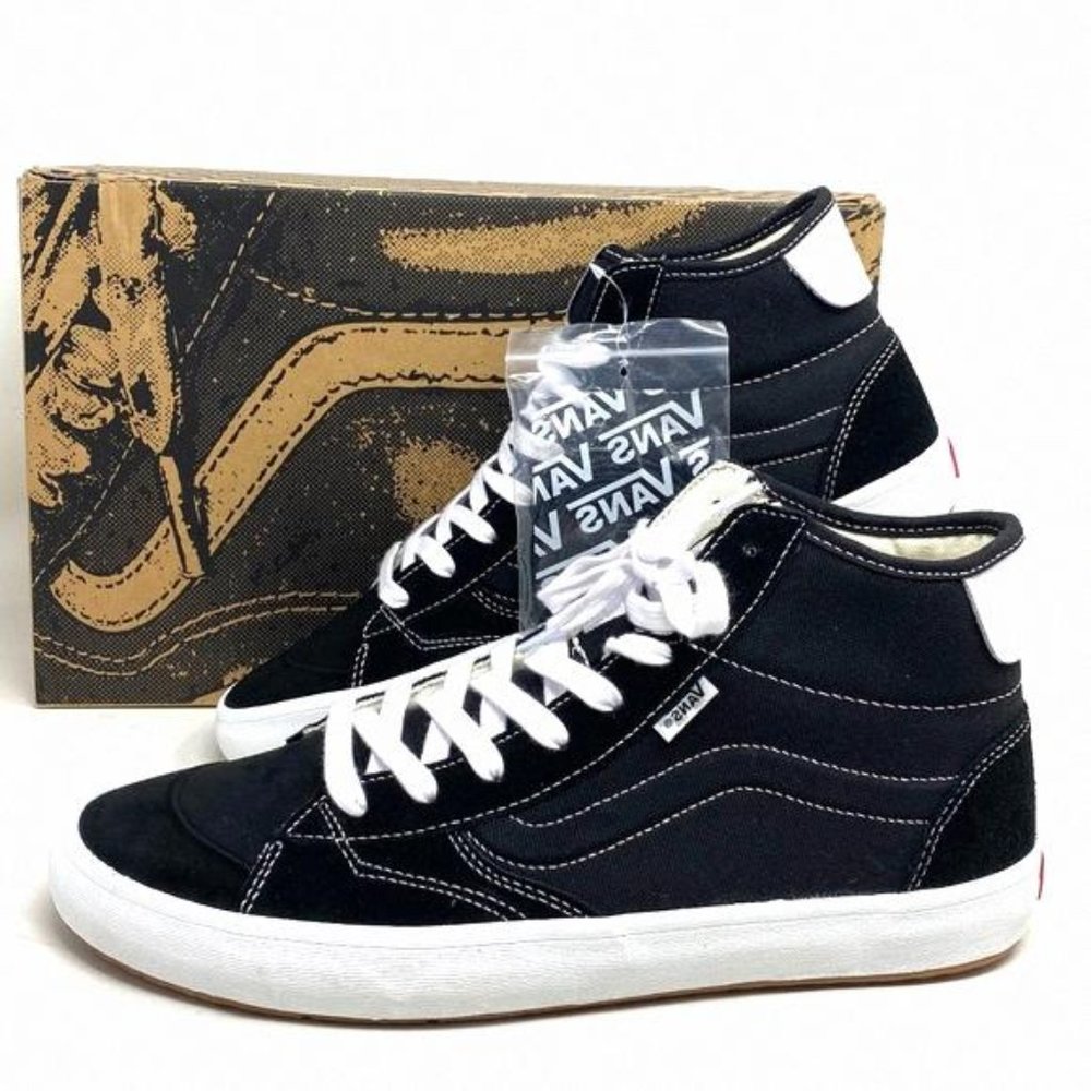 VANS Lizzie Shoe Casual Women's Suede Canvas White VN0A4BX1Y28 Hi Sneakers Black